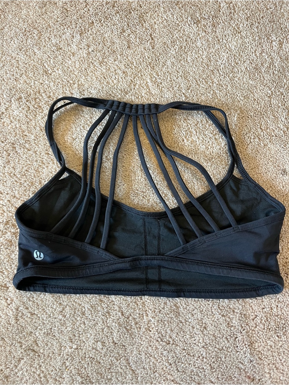 lululemon athletica Black Strappy Back Sports Bra - Picture 2 of 2